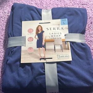 Serra Women's Navy Wrap Dress